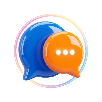3D Chat Bubble Icon