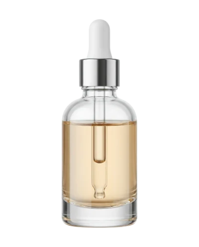 3D Glass Dropper Bottle with Golden Cosmetic Serum