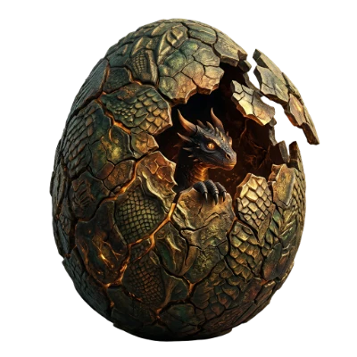 3D Dragon Hatching Egg