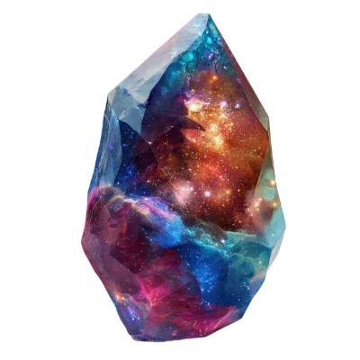 3D Galaxy Crystal Gem