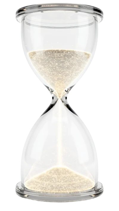 3D Glass Hourglass