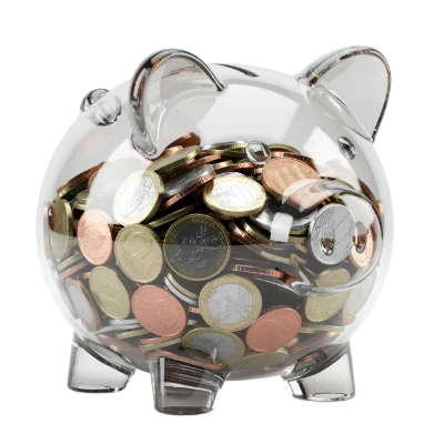 3D Glass Piggy Bank