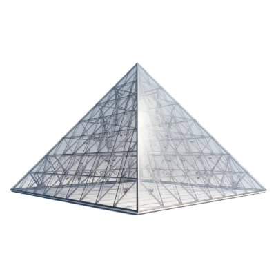 3D Glass Pyramid Structure