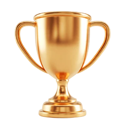 3D Golden Trophy Cup