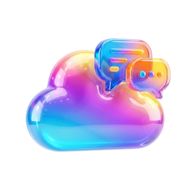 3D Icon Cloud Chat