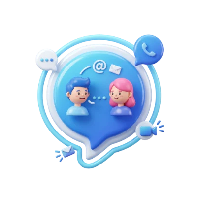 3D Icon Communication Chat