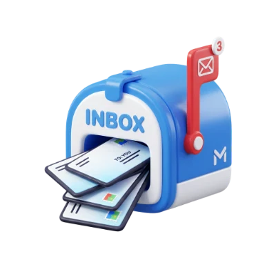 3D Icon Inbox Mailbox