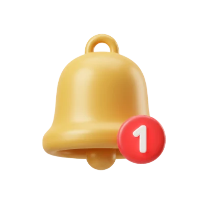 3D Icon Notification Bell