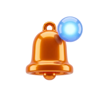 3D Icon Notification Bell