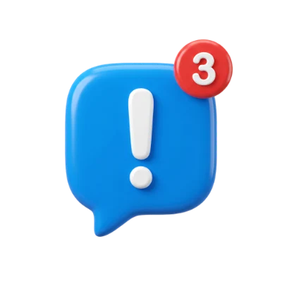 3D Icon Notification Bubble
