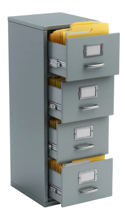 3D Metal Filing Cabinet