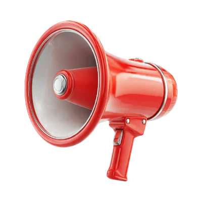 3D Red Megaphone
