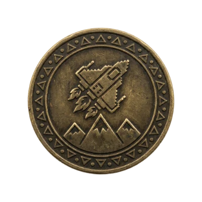 3D Render Bronze Coin
