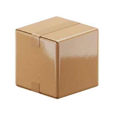 3D Render Cardboard Box