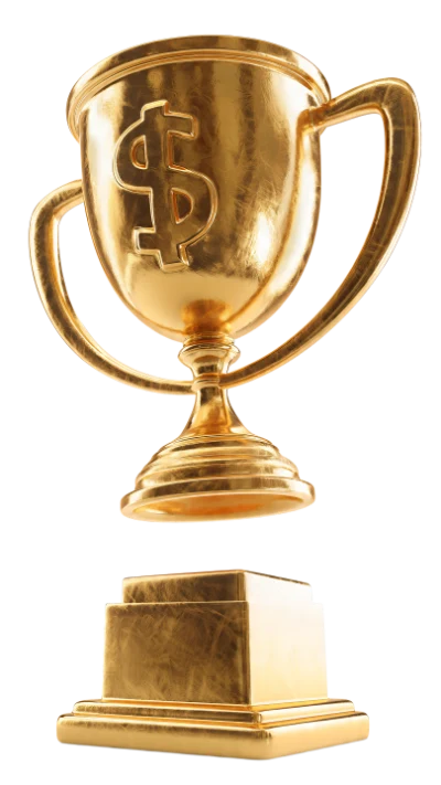 3D Render Golden Trophy
