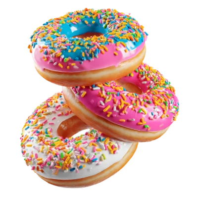 3D Render Stacked Donuts