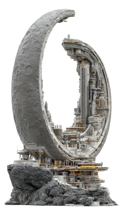 3D Sci-Fi Moon Base