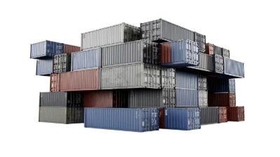 3D Shipping Container Stack