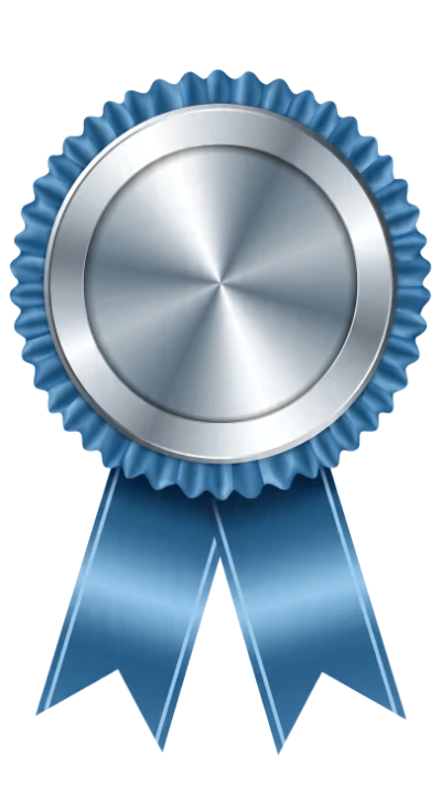 3D Silver Award Ribbon