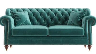 3D Velvet Chesterfield Sofa