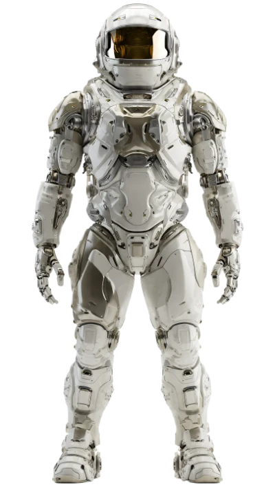 3D White Astronaut Suit