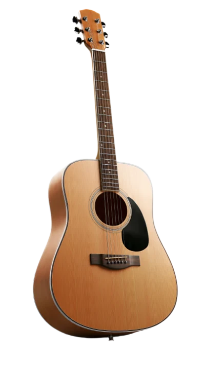 Acoustic Guitar 3D Illustration