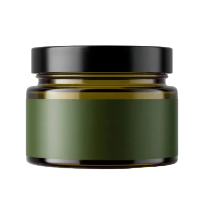 Amber Glass Cosmetic Jar