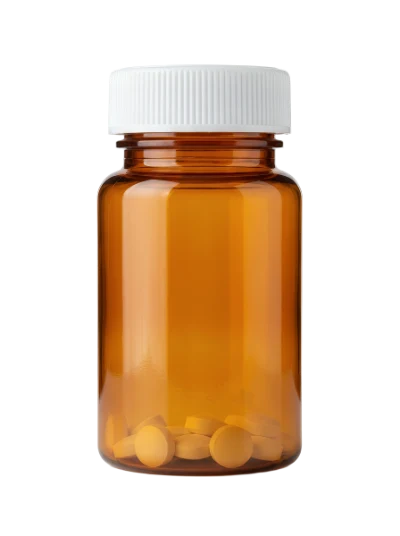 Amber Medicine Bottle