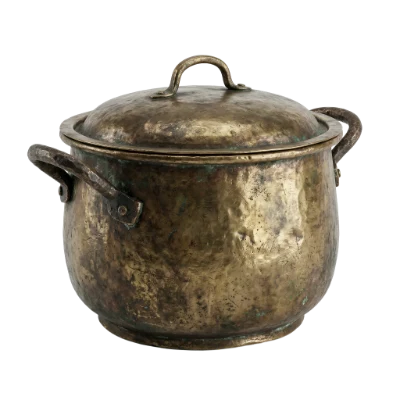 Antique Brass Cooking Pot