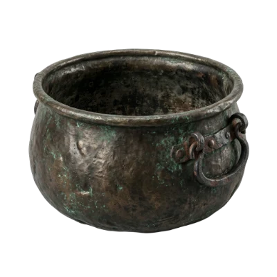 Antique Copper Cauldron