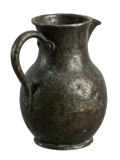 Antique Hammered Copper Pitcher
