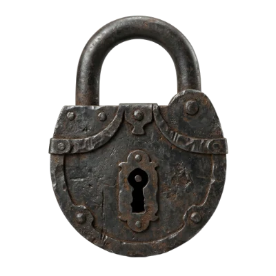 Antique Iron Padlock