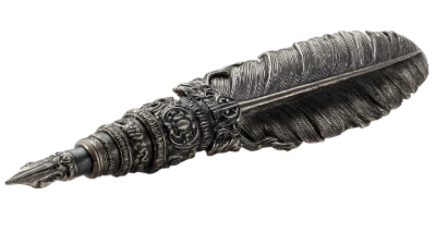 Antique Metal Feather Pen