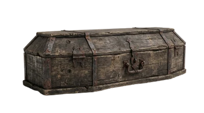 Antique Wooden Coffin