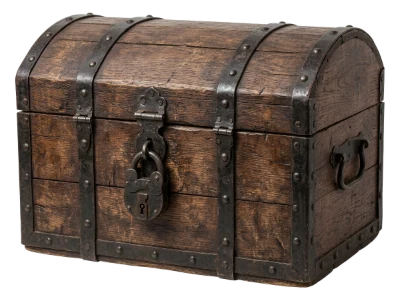 Antique Wooden Treasure Chest