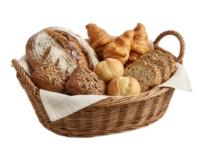 Assorted Bread In Basket