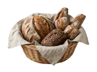 Assorted Bread In Basket