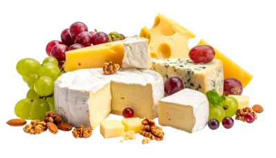 Assorted Cheese And Grapes