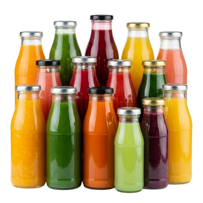Assorted Fruit Juice Bottles