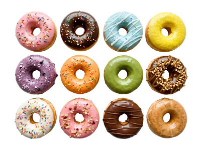Assorted Glazed Donuts Collection