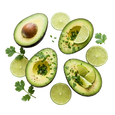Avocado And Lime Slices