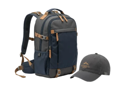 Backpack And Baseball Cap