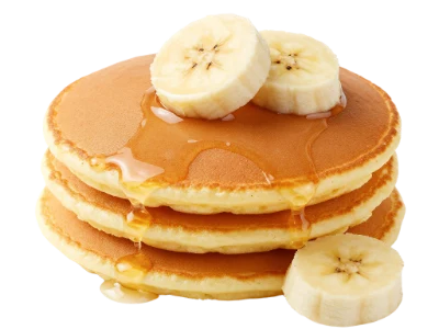 Banana Pancakes With Syrup