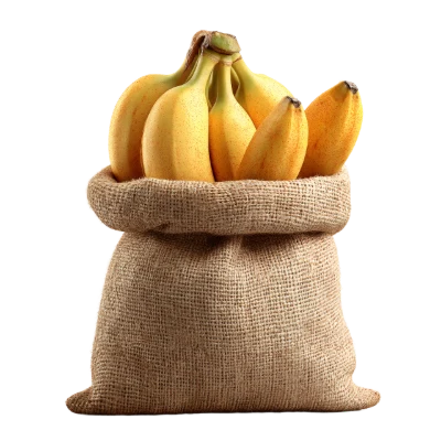 Bananas In Burlap Sack