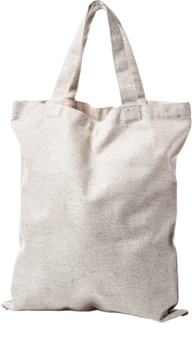 Beige Cotton Tote Bag