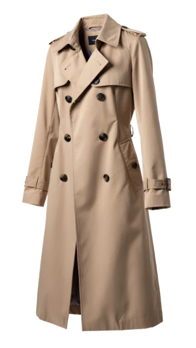 Beige Double Breasted Trench