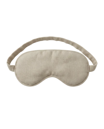 Beige Linen Sleep Mask