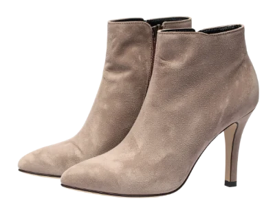 Beige Suede Ankle Boots
