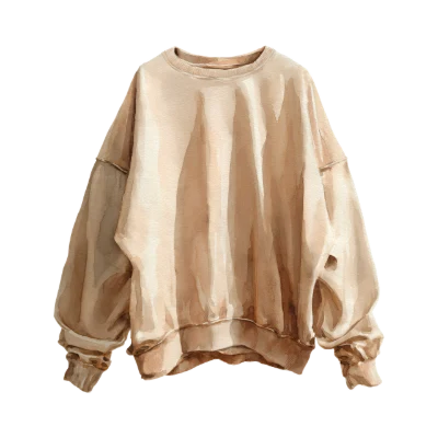 Beige Watercolor Sweatshirt