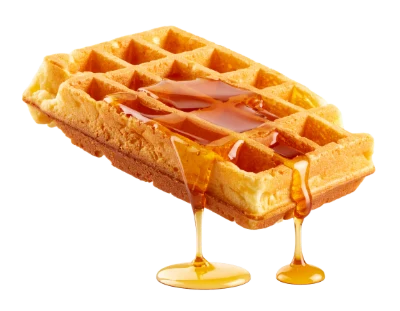 Belgian Waffle With Syrup